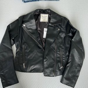Black leather jacket